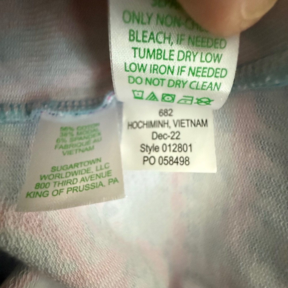 Lilly Pulitzer Larsen Stretch Terry Shift Dress Large Celestial Blue Seek Sea - Picture 10 of 11
